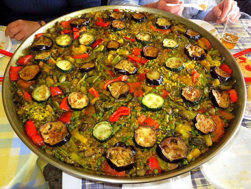 Paella de verduras